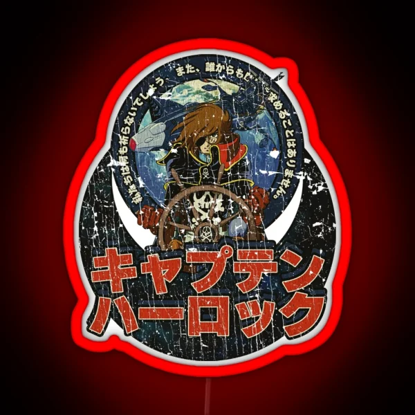 Manga Space Pirate Captain Harlock 1977 RGB Neon Sign