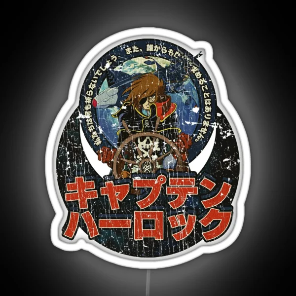 Manga Space Pirate Captain Harlock 1977 RGB Neon Sign