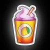 mango smoothie rgb neon sign colorful vibrant.