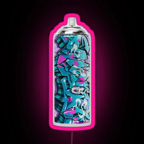 Maniak Spray Can Print RGB Neon Sign