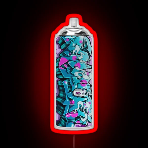 Maniak Spray Can Print RGB Neon Sign