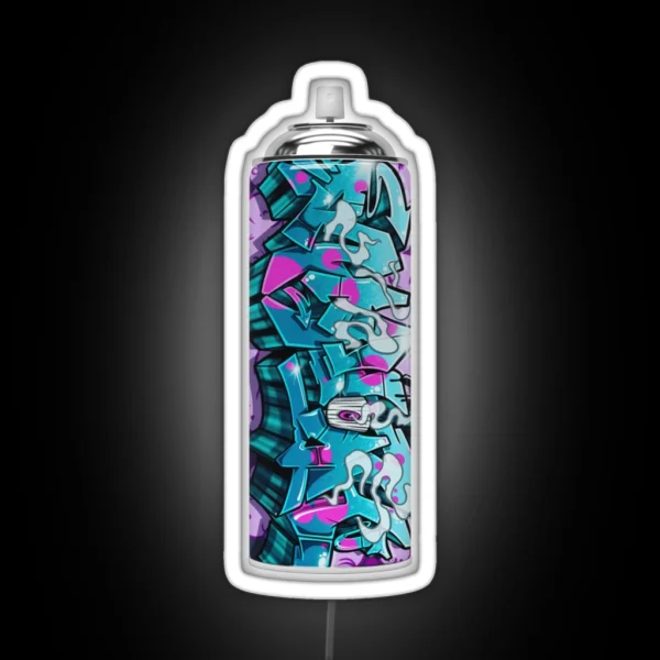 Maniak Spray Can Print RGB Neon Sign