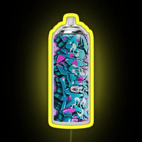 Maniak Spray Can Print RGB Neon Sign