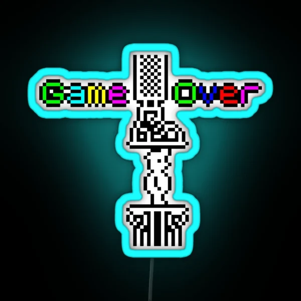 Manic Miner Game Over RGB Neon Sign