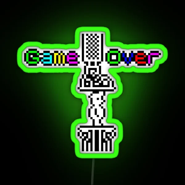 Manic Miner Game Over RGB Neon Sign