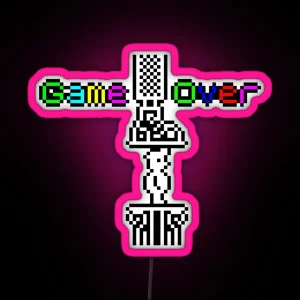Manic Miner Game Over RGB Neon Sign