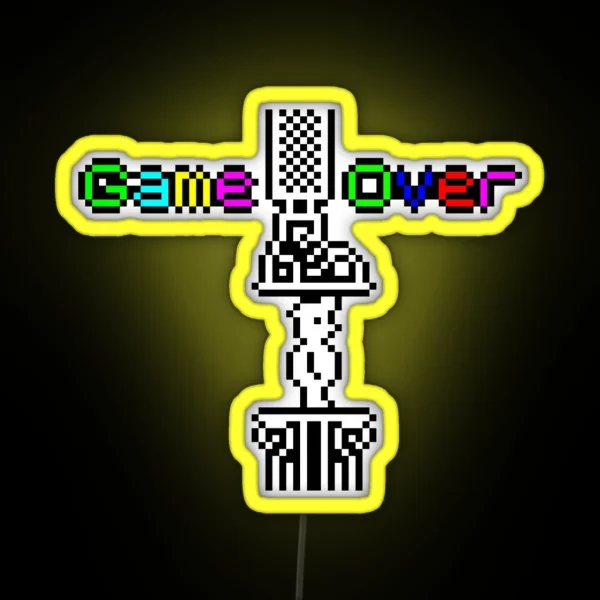 Manic Miner Game Over RGB Neon Sign