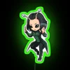 mantis chibi rgb neon sign anime style green