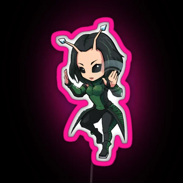 Mantis Chibi RGB Neon Sign