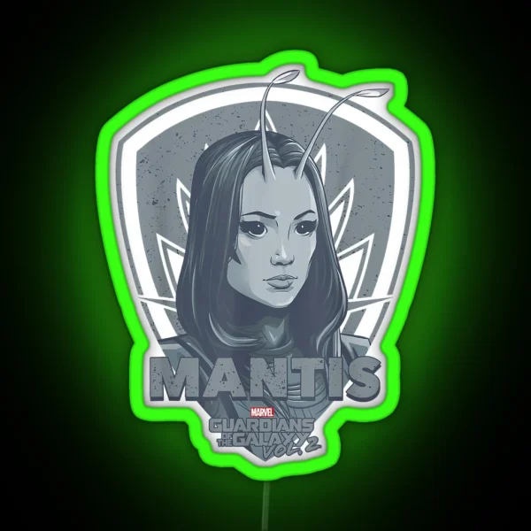 Mantis Guardians Of Galaxy 2 Shield Graphic RGB Neon Sign