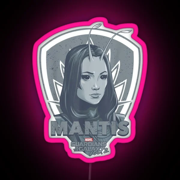 Mantis Guardians Of Galaxy 2 Shield Graphic RGB Neon Sign
