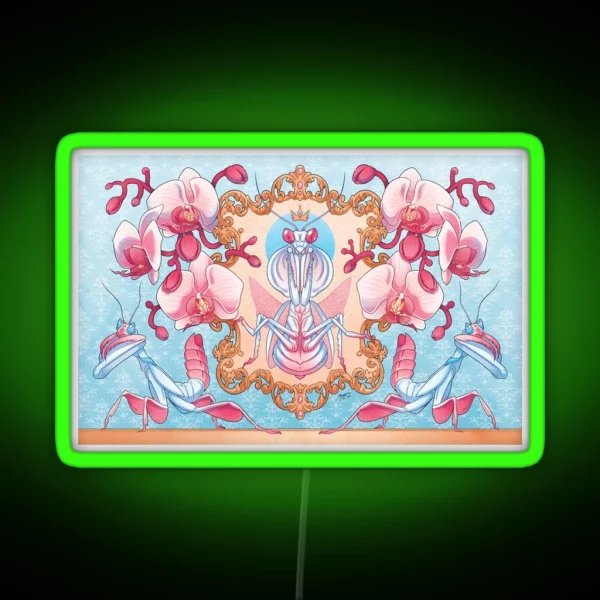 Mantis Prayer RGB Neon Sign