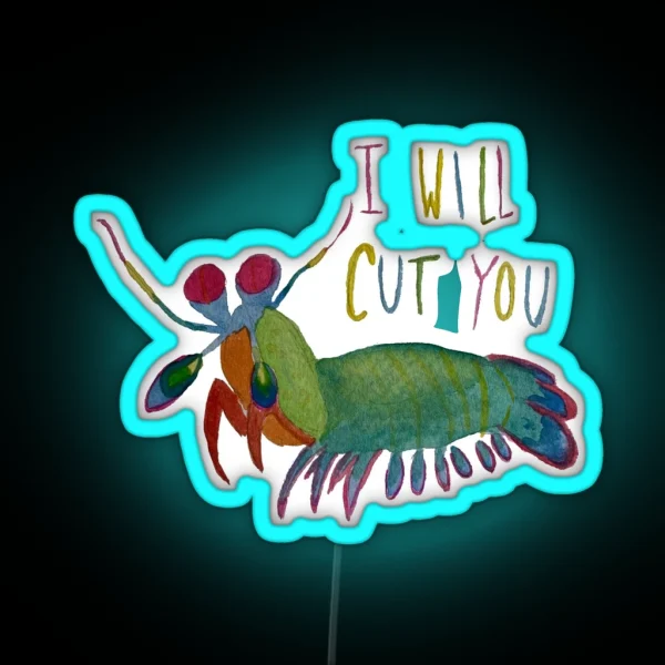 Mantis Shrimp Threat RGB Neon Sign