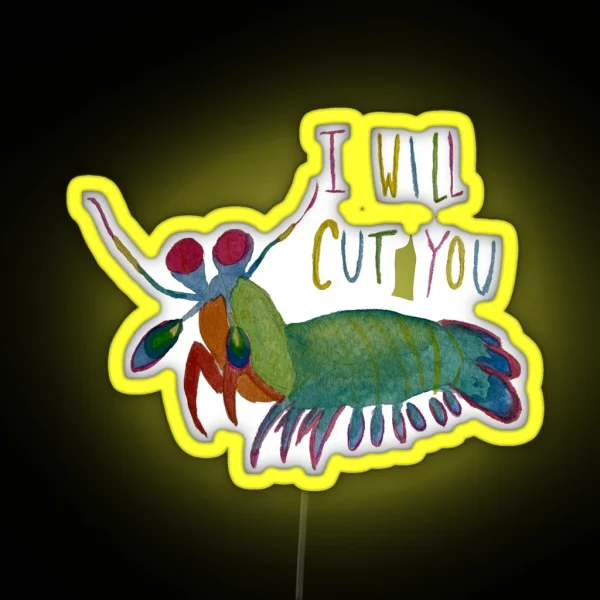 Mantis Shrimp Threat RGB Neon Sign