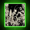 Mantis-Zilla RGB neon sign with vibrant green glow.