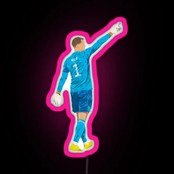 Manuel Neuer Minimalist RGB Neon Sign