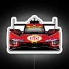Ferrari 499P racing car from Le Mans 2023 with RGB neon sign - white.