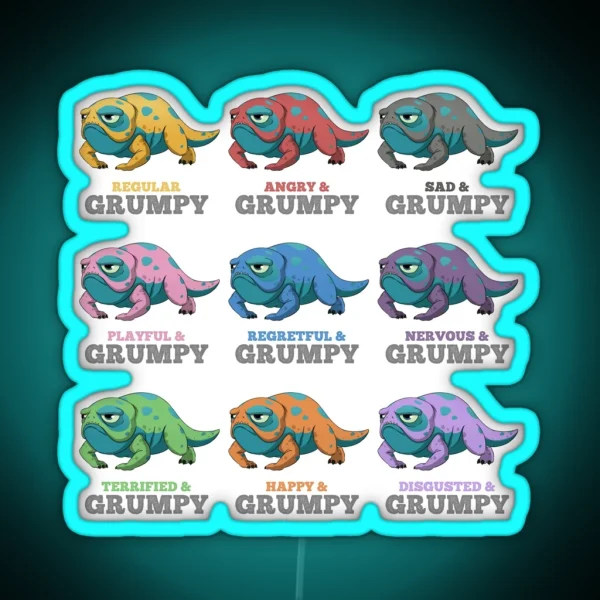 Many Moods Of Bait RGB Neon Sign