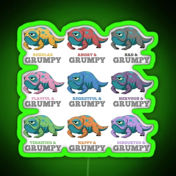 Many Moods Of Bait RGB Neon Sign