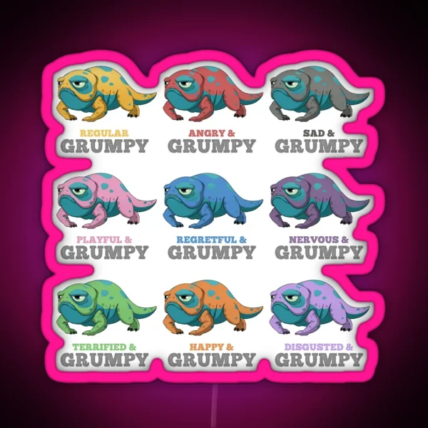 Many Moods Of Bait RGB Neon Sign