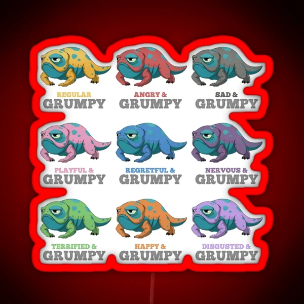 Many Moods Of Bait RGB Neon Sign
