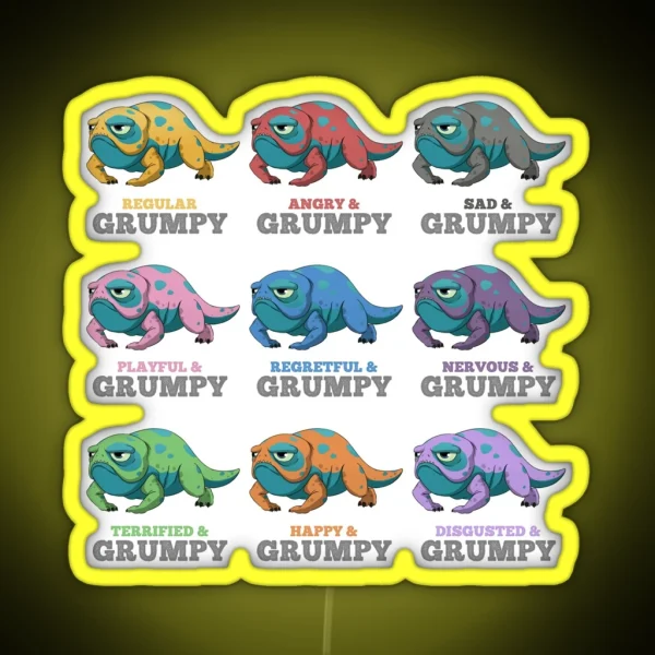 Many Moods Of Bait RGB Neon Sign