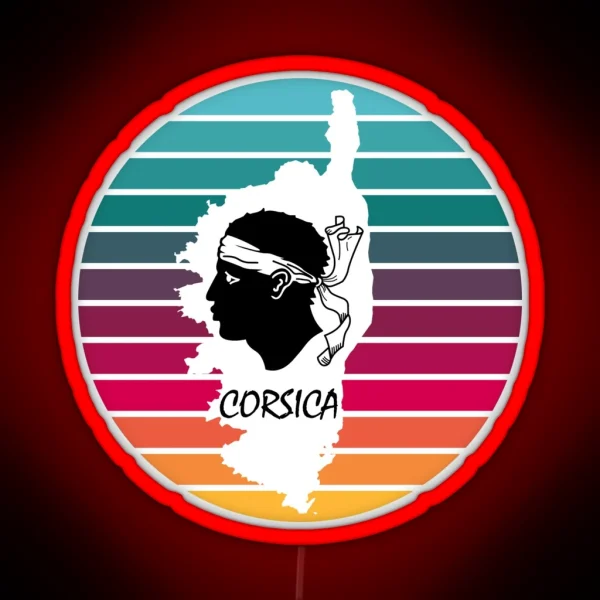 Map Of Corsica Corse Pirate France France Corsica RGB Neon Sign