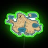 neon green neverland map rgb sign