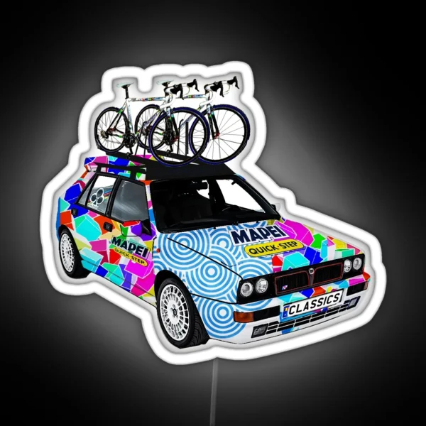 Mapei Cobbled Classics Car RGB Neon Sign