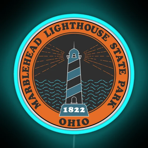MARBLEHEAD LIGHTHOUSE STATE PARK LAKE ERIE RGB Neon Sign