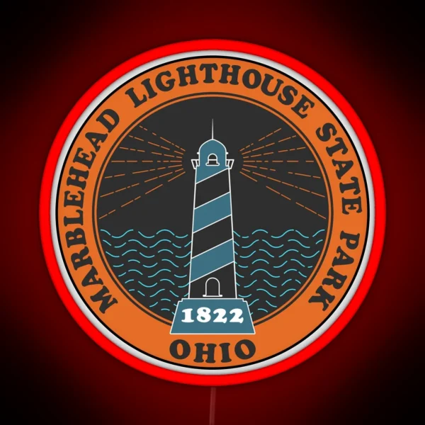 MARBLEHEAD LIGHTHOUSE STATE PARK LAKE ERIE RGB Neon Sign