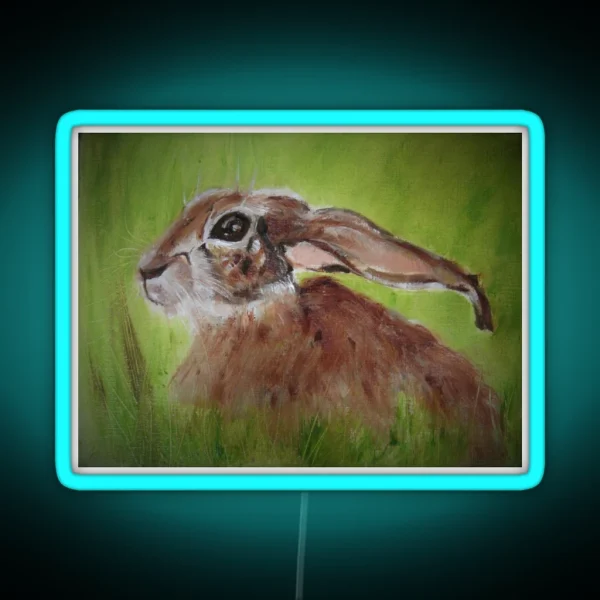 March Hare II Big Ears RGB Neon Sign