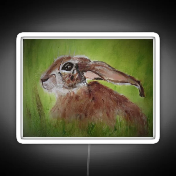 March Hare II Big Ears RGB Neon Sign
