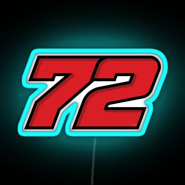 Marco Bezzecchi Number 72 2024 RGB Neon Sign