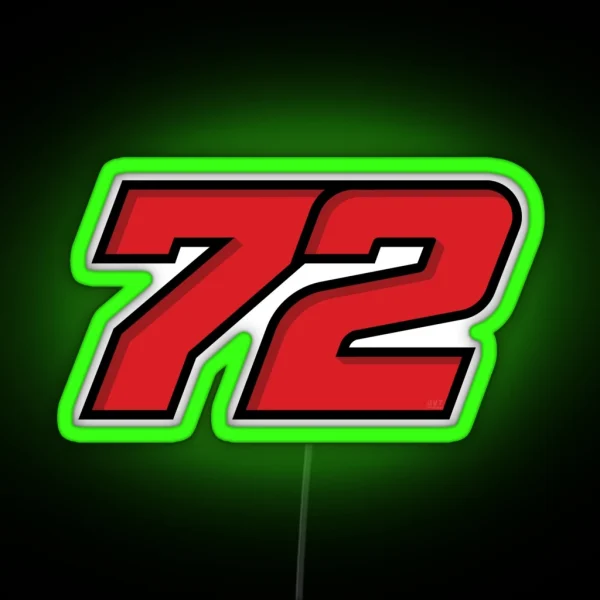 Marco Bezzecchi Number 72 2024 RGB Neon Sign