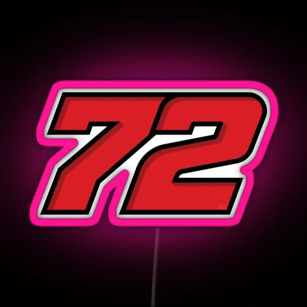 Marco Bezzecchi Number 72 2024 RGB Neon Sign
