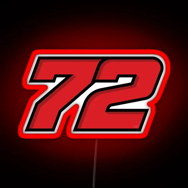 Marco Bezzecchi Number 72 2024 RGB Neon Sign