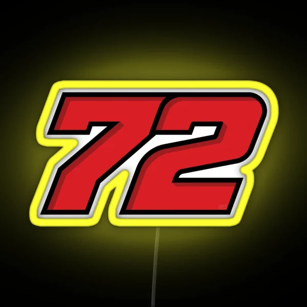 Marco Bezzecchi Number 72 2024 RGB Neon Sign