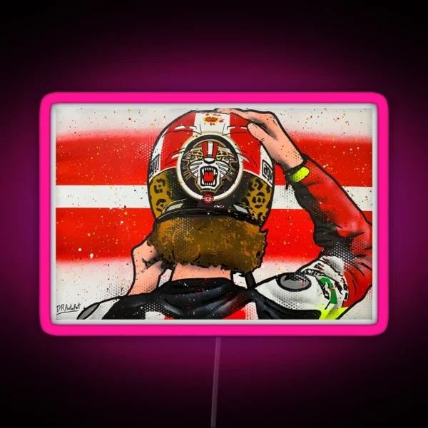 Marco Simoncelli Graffiti Paiting RGB Neon Sign