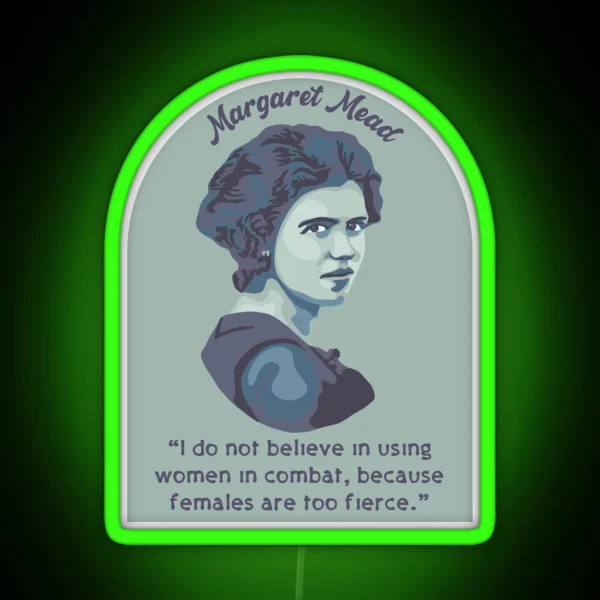 Margaret Mead Portrait And Quote RGB Neon Sign