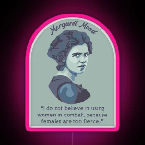 Margaret Mead Portrait And Quote RGB Neon Sign