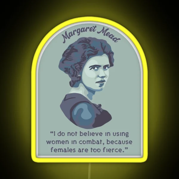 Margaret Mead Portrait And Quote RGB Neon Sign