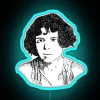 Neon sign featuring Margaret Mead with RGB lighting effects. #margaretmead #neonart #rgblighting #anthropology