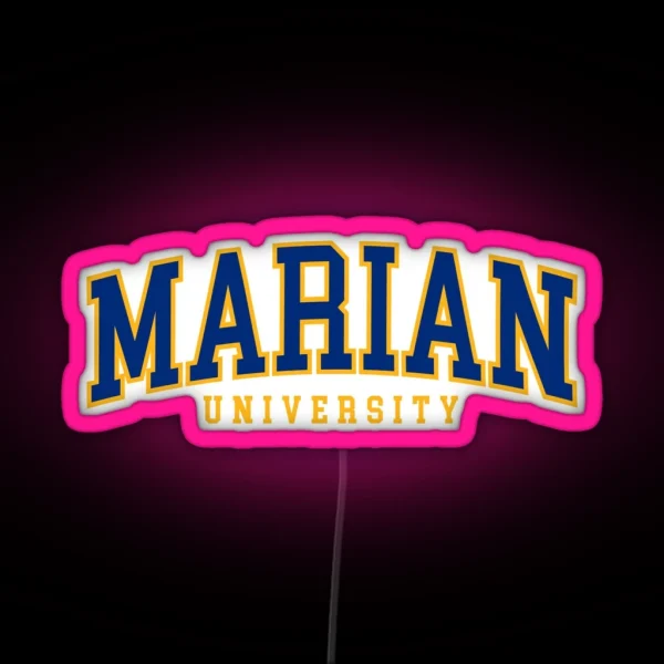 Marian College Font Curved RGB Neon Sign