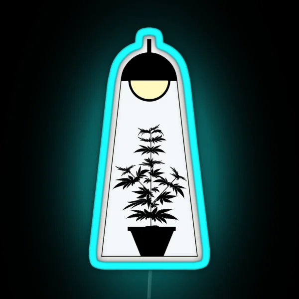 Marijuana Strains Growing Best Weed Growers And Making Dab Design RGB Neon Sign