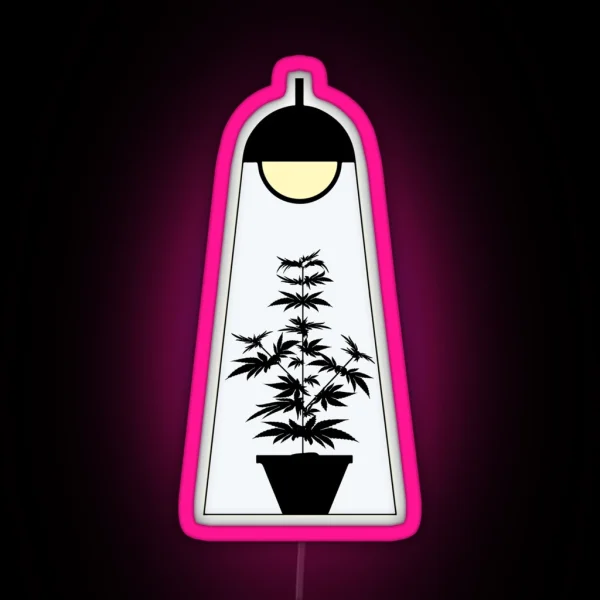 Marijuana Strains Growing Best Weed Growers And Making Dab Design RGB Neon Sign