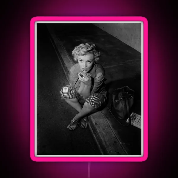 Marilyn And Makeup RGB Neon Sign