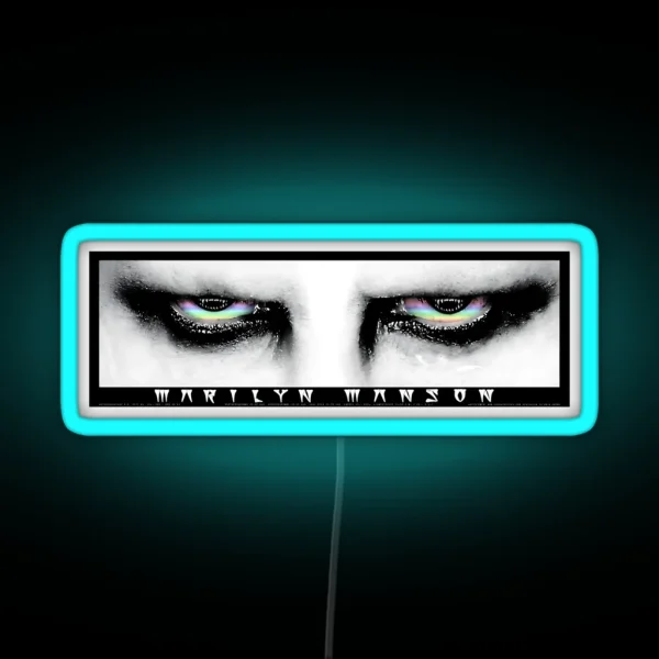 Marilyn Manson Look Into My Eyes Vampire Teeth RGB Neon Sign