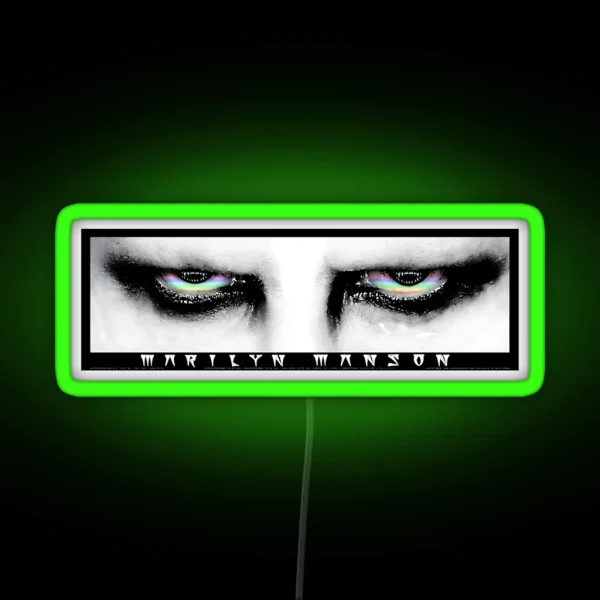 Marilyn Manson Look Into My Eyes Vampire Teeth RGB Neon Sign