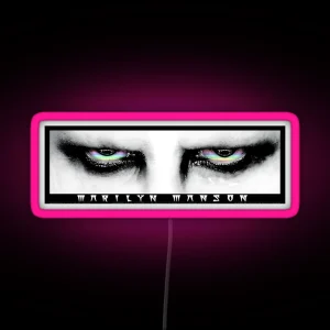 Marilyn Manson Look Into My Eyes Vampire Teeth RGB Neon Sign